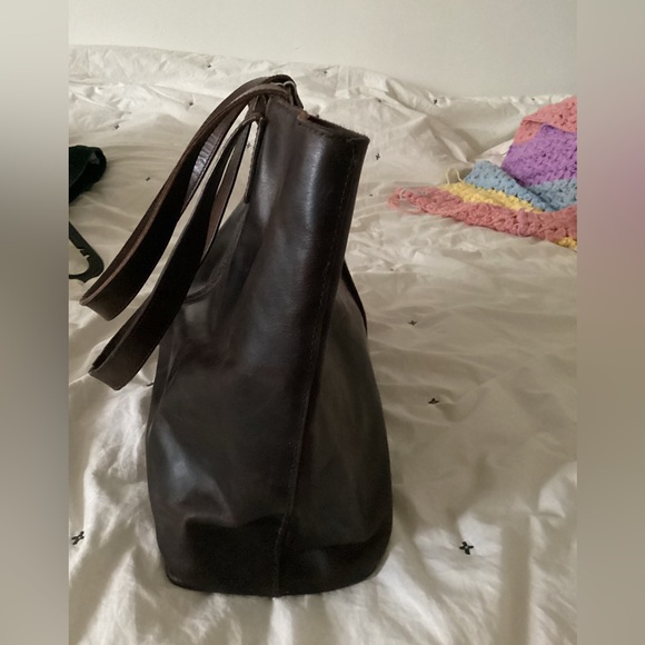 UGG Brown Leather Tote Bag - Picture 7 of 10